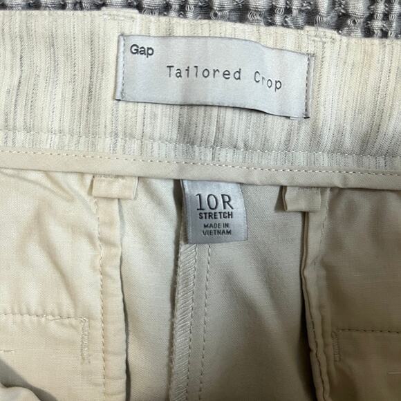 Gap Gray Tailored Crop Khaki Pants Size 10 - Picture 2 of 4